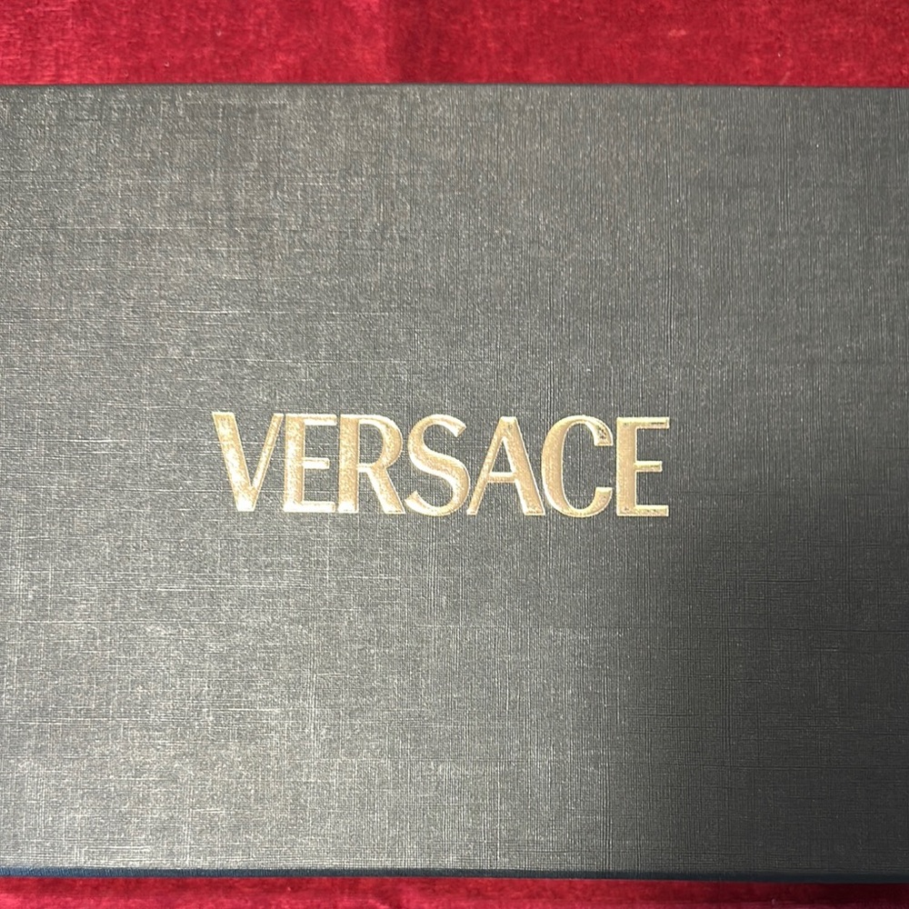 Men’s Versace Black and Gold loafer slip on